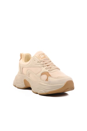 Aspor Bej Taba Fileli Kadın Spor Ayakkabı Sneaker