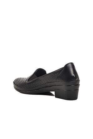 Voyager Siyah Hakiki Deri Kadın Klasik Ayakkabı