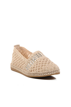 Pierre Cardin Krem Örme Triko Kadın Babet