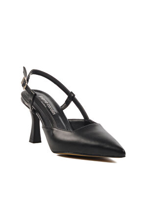 Pierre Cardin Siyah İnce Topuklu Kadın Abiye Ayakkabı