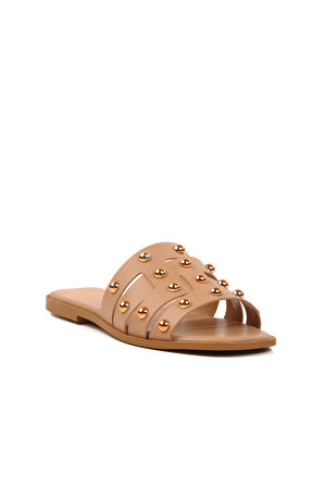 Aspor Nude Nut İnce Taban Kadın Terlik