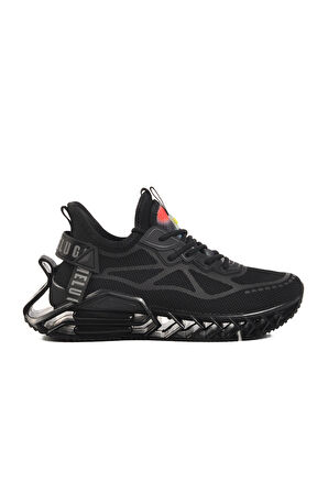 Gamelu Siyah Fileli Hava Alabilen Memory Foam Erkek Sneaker