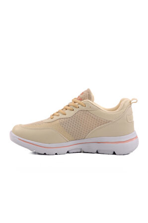 Aspor Bej Fileli Hafif Unisex Spor Ayakkabı