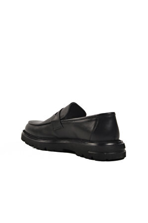 Aspor Siyah Hakiki Deri Erkek Casual Ayakkabı