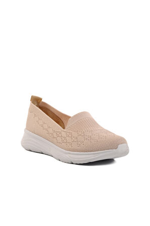 Aspor Krem Hafif Triko Kadın Casual Ayakkabı