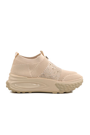 Guja Bej Triko Hafif Kadın Sneaker