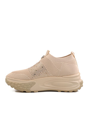 Guja Bej Triko Hafif Kadın Sneaker