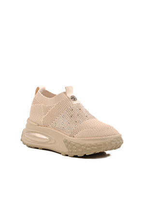 Guja Bej Triko Hafif Kadın Sneaker