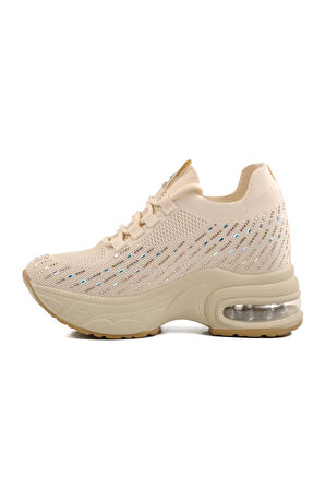 Guja Bej Triko Air Taban Kadın Sneaker