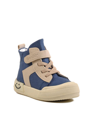 Aspor Lacivert Keten Bilek Boy Cırtlı Unisex Çocuk Sneaker