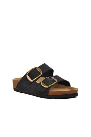 Pierre Cardin Siyah Kadın Düz Terlik