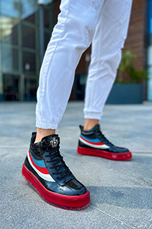 Pabucmarketi Bağcıklı Erkek Sneaker Bot Siyah