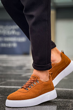 Pabucmarketi Bağcıklı Erkek Spor Ayakkabı Taba