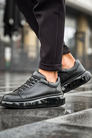 Pabucmarketi Bağcıklı Erkek Spor Ayakkabı Siyah