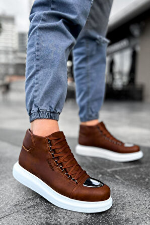 Pabucmarketi Bağcıklı Erkek Sneaker Bot Taba