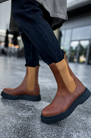 Pabucmarketi Lastikli Erkek Chelsea Bot Taba