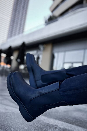 Pabucmarketi Lastikli Erkek Chelsea Bot Siyah