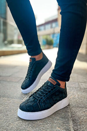 Pabucmarketi Bağcıklı Erkek Günlük Ayakkabı Siyah