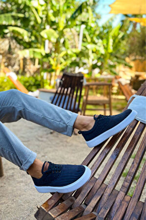 Pabucmarketi Bağcıklı Kadife Kumaş Erkek Günlük Ayakkabı Siyah