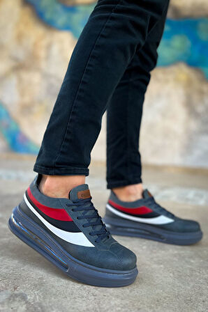 Pabucmarketi Bağcıklı Balon Taban Erkek Günlük Ayakkabı Antrasit