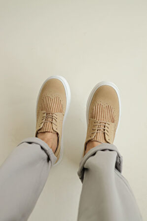 Pabucmarketi Bağcıklı Erkek Günlük Ayakkabı Kum