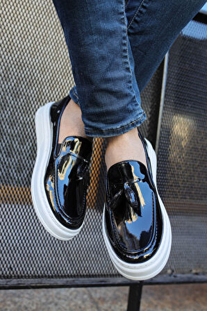 Pabucmarketi Püsküllü Loafer Erkek Ayakkabı Siyah