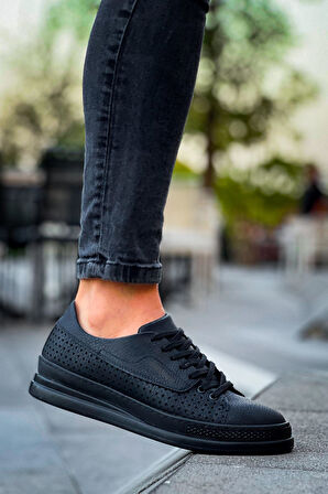 Pabucmarketi Bağcıklı Erkek Günlük Ayakkabı Siyah