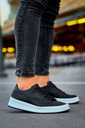 Pabucmarketi Bağcıklı Erkek Günlük Ayakkabı Siyah