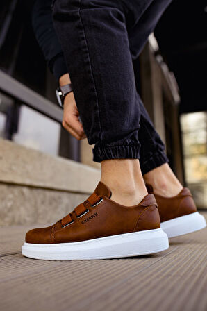 Pabucmarketi Lastikli Erkek Spor Ayakkabı Taba