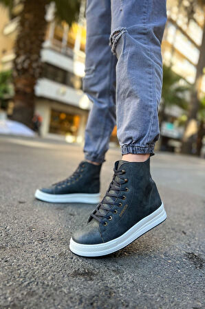 Pabucmarketi Bağcıklı Erkek Sneaker Bot Antrasit