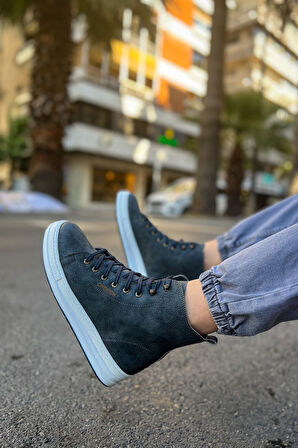 Pabucmarketi Bağcıklı Erkek Sneaker Bot Antrasit