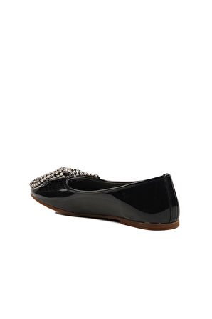 Aspor Siyah Rugan Fiyonk Kurdeleli Kız Çocuk Babet