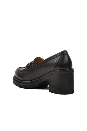 Aspor Siyah Topuklu Kadın Casual Ayakkabı