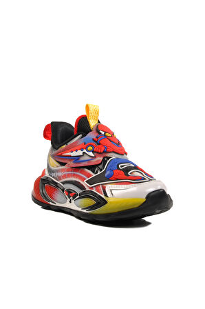 Pepino Siyah Kırmızı Cırtlı Erkek Çocuk Spor Ayakkabı