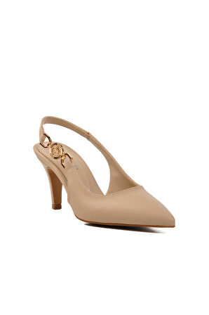 Aspor Bej Kadın İnce Topuklu Ayakkabı