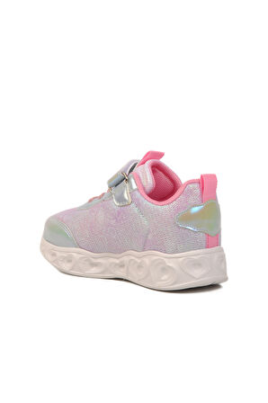 Aspor Gümüş Cırtlı Işıklı Kız Çocuk Spor Ayakkabı