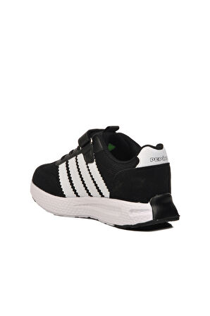 Pepino Siyah Beyaz Cırtlı Erkek Çocuk Spor Ayakkabı