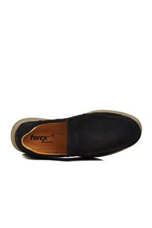 Aspor Siyah Nubuk Anatomik Hakiki Deri Erkek Casual Ayakkabı