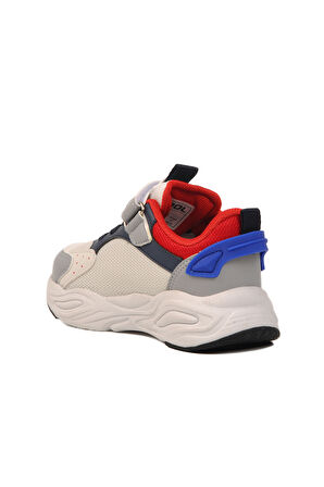 Aspor Beyaz Lacivert Cırtlı Erkek Çocuk Spor Ayakkabı