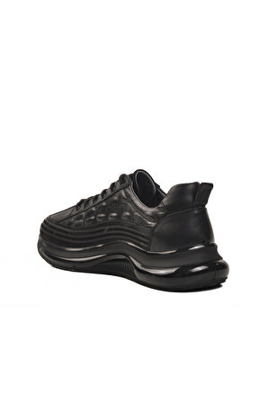 Aspor Siyah Hakiki Deri Erkek Sneaker