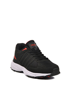 Walkway Siyah Beyaz Fileli Hafif Unisex Spor Ayakkabı