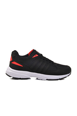 Walkway Siyah Beyaz Fileli Hafif Unisex Spor Ayakkabı