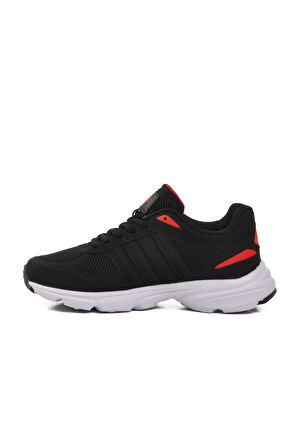 Walkway Siyah Beyaz Fileli Hafif Unisex Spor Ayakkabı