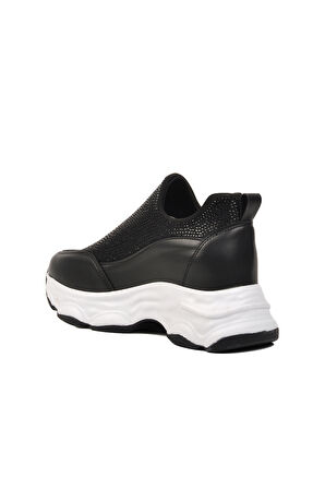 Aspor Siyah Taşlı Kadın Sneaker