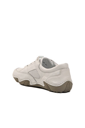 Aspor Beyaz Hakiki Deri Kadın Casual Ayakkabı