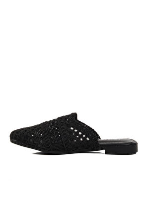 Pierre Cardin Siyah Tekstil Kadın Düz Terlik