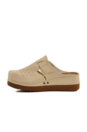 Aspor Bej Anatomik Unisex Sabo Terlik