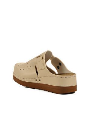 Aspor Bej Anatomik Unisex Sabo Terlik