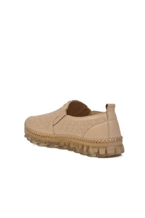 Aspor Bej Hakiki Deri Kadın Casual Ayakkabı