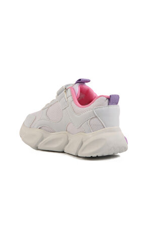 Pepino Beyaz Cırtlı Işıklı Hafif Kız Çocuk Spor Ayakkabı